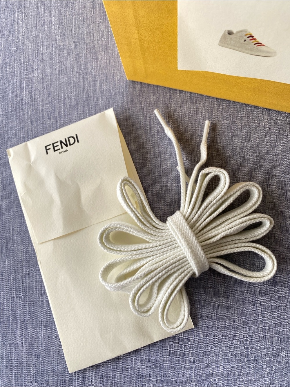 NWOT Authentic FENDI | Sneaker Laces | White | 120cm